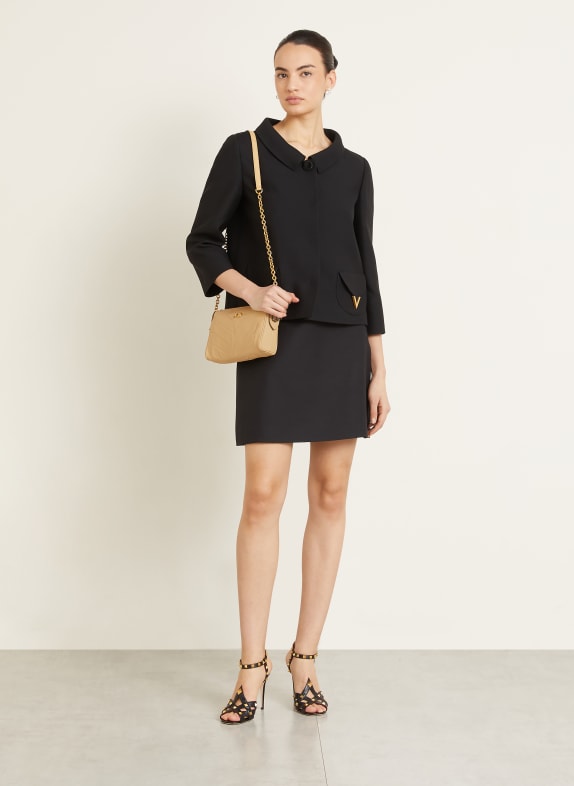 VALENTINO GARAVANI Axelväska VLOGO PANTHEA SMALL BEIGE / GULD