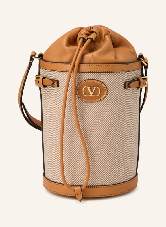 VALENTINO GARAVANI Beuteltasche ANTIBES CAMEL / GOLD / BEIGE