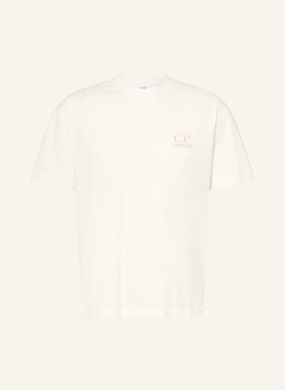 C.P. COMPANY tričko BÍLÁ / BÉŽOVÁ