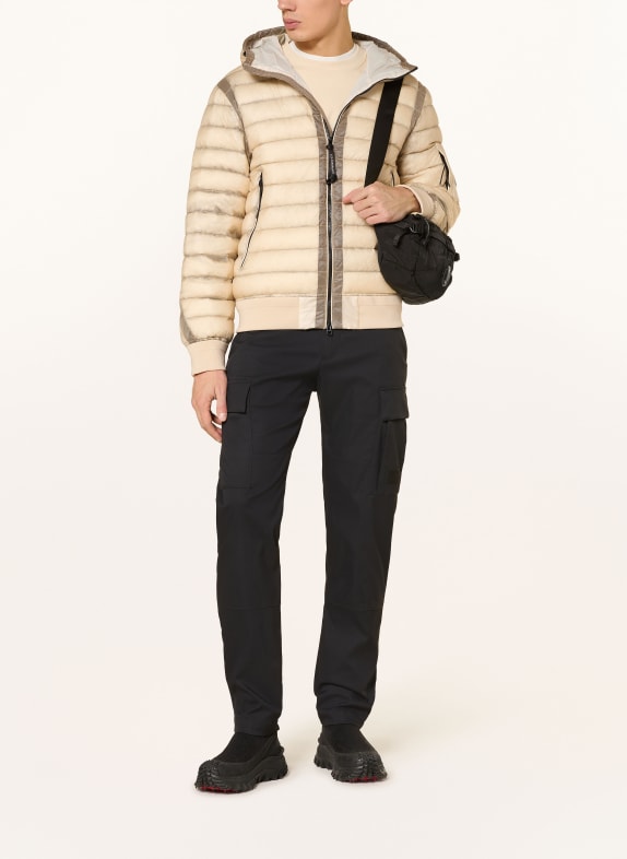 C.P. COMPANY Lichtgewicht donsjack BEIGE / TAUPE / ZWART