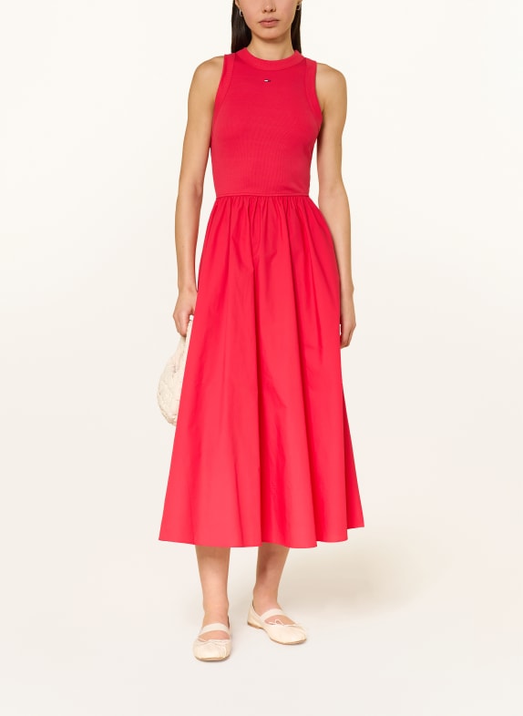 TOMMY JEANS Robe en mélange de matières ROUGE