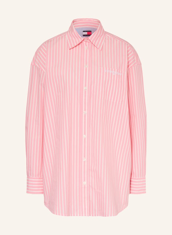 TOMMY JEANS Oversized-Hemdbluse ROSA / HELLROSA