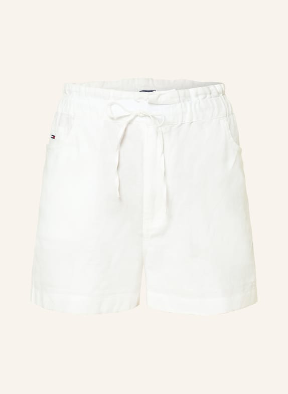 TOMMY JEANS Shorts with linen WHITE