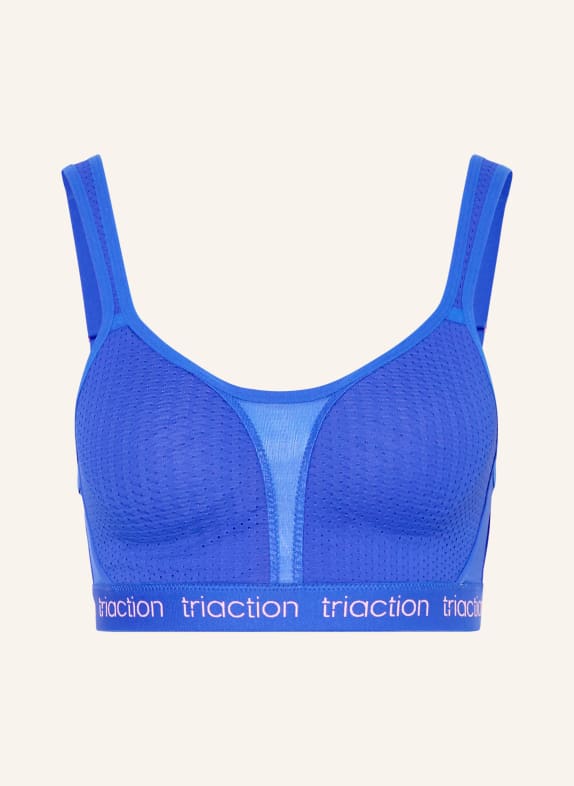 Triumph Sport-BH TRIACTION ENERGY LITE mit Mesh BLAU / ROSA