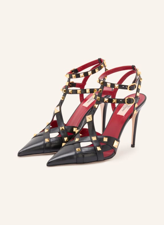 VALENTINO GARAVANI Slingback pumps with studs BLACK