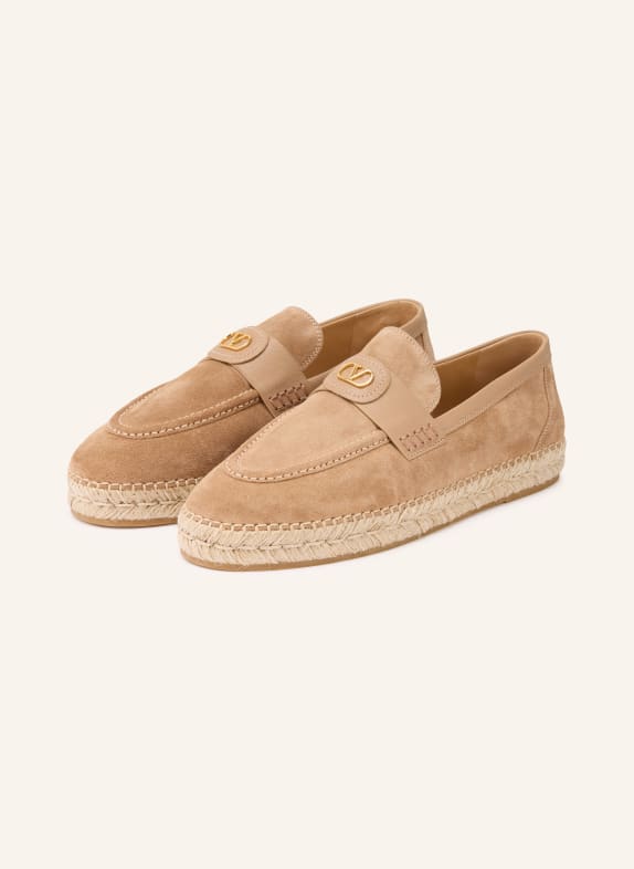 VALENTINO GARAVANI Espadryle PALM AVENUE JASNOBRĄZOWY