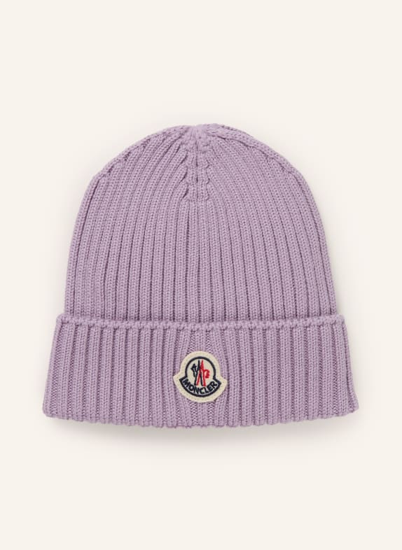 MONCLER enfant Mütze HELLLILA / BEIGE / DUNKELBLAU