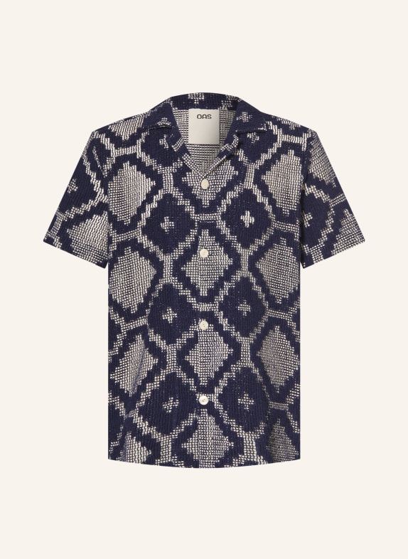 OAS Resorthemd Regular Fit DUNKELBLAU / WEISS
