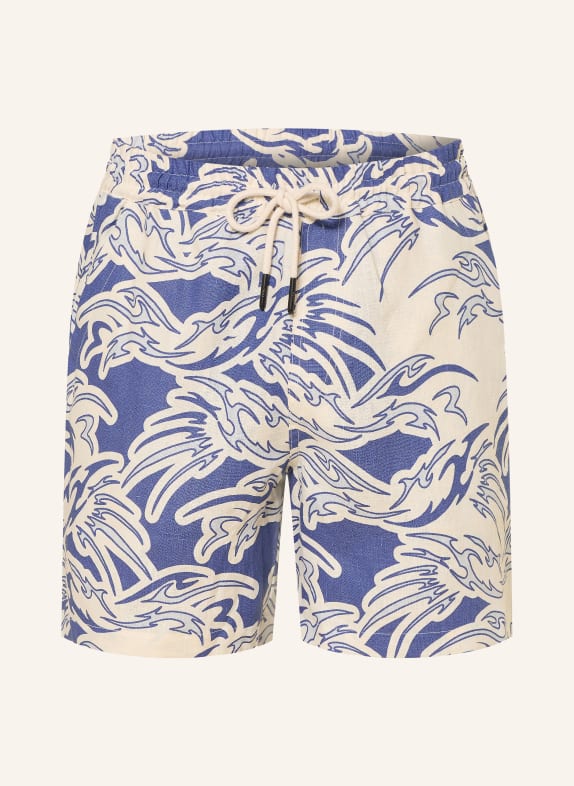 OAS Leinenshorts ROUGE PORTO WEISS / BLAU