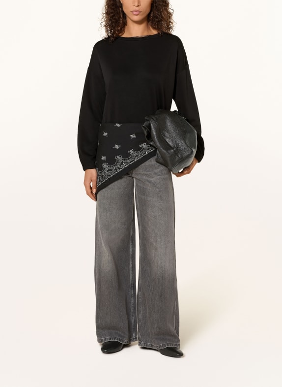 comma sweatshirt ZWART