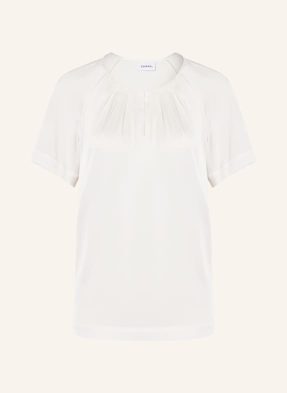 comma Satin blouse shirt WHITE