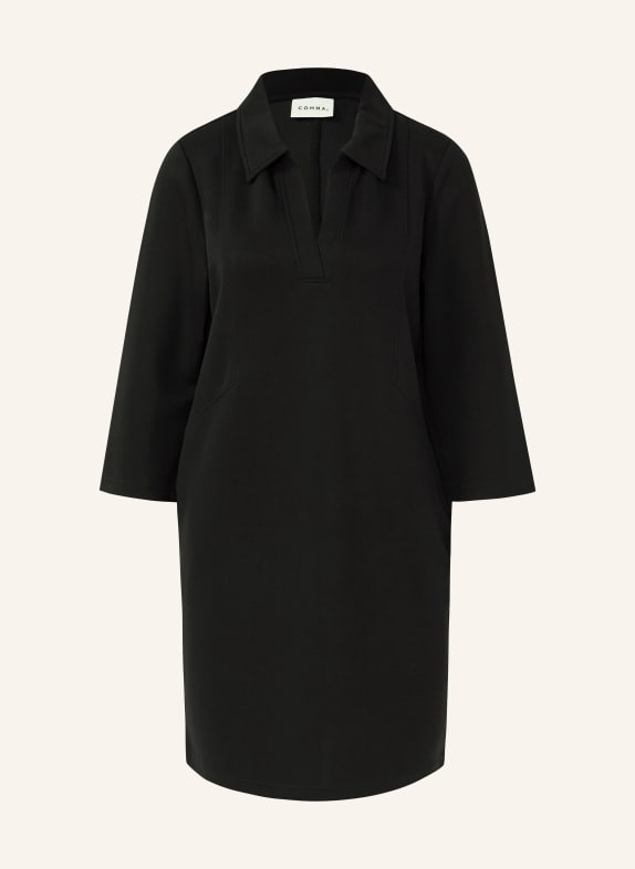 comma Jerseykleid mit 3/4-Arm SCHWARZ