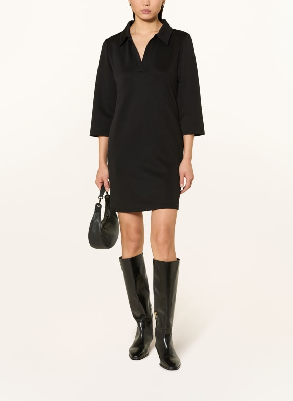 comma Jerseykleid mit 3/4-Arm SCHWARZ