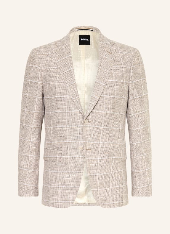 BOSS HUTSON Slim Fit Jacket TAUPE / LIGHT BROWN / CREAM
