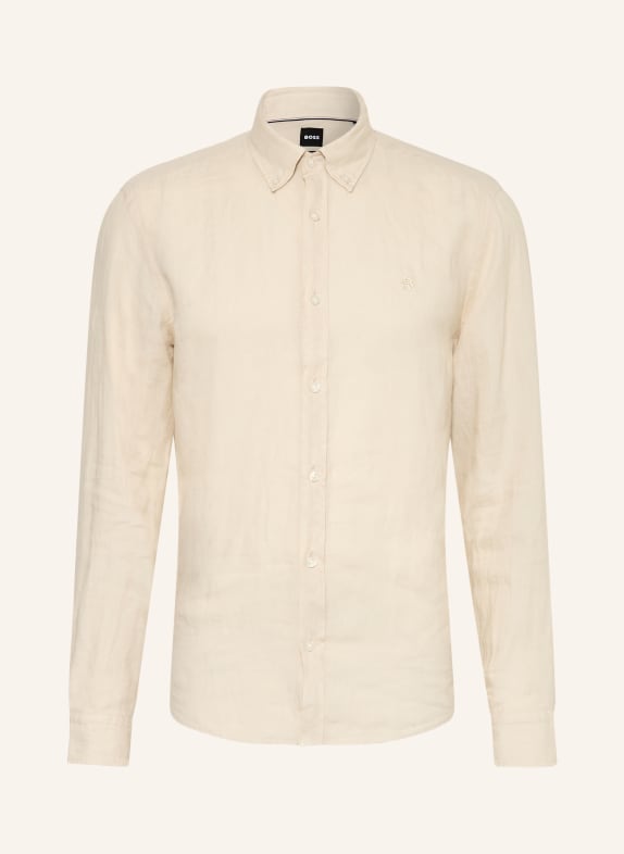 BOSS Leinenhemd LIAM Regular Fit CREME