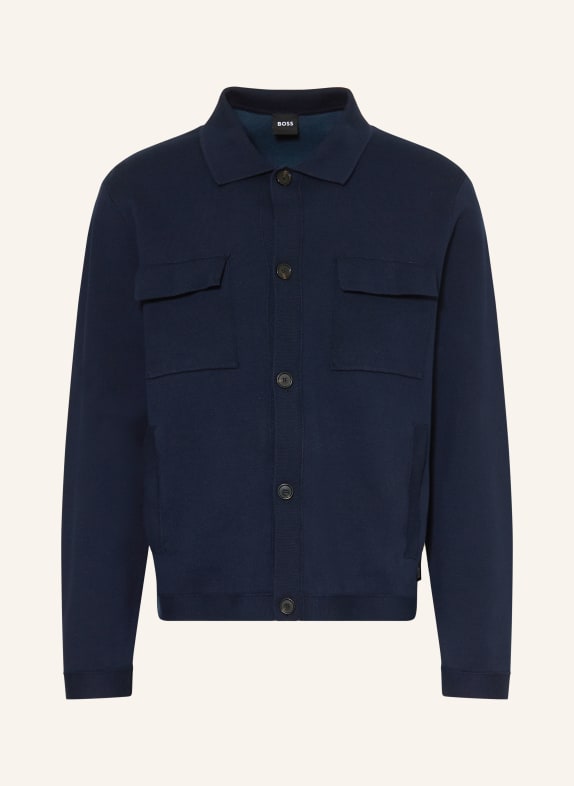 BOSS Strickjacke UTTONI DUNKELBLAU