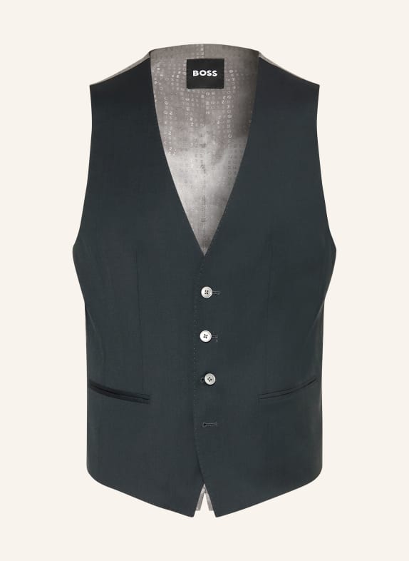 BOSS Kamizelka do garnituru HUGE Slim Fit 348 OPEN GREEN