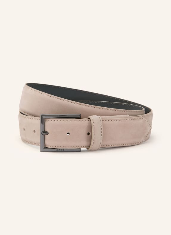 BOSS DRESSLETIC leather belt BEIGE
