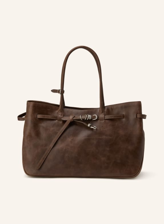 MARGE SHERWOOD Kabelka GRANDMA USED BAG TMAVĚ HNĚDÁ / STŘÍBRNÁ