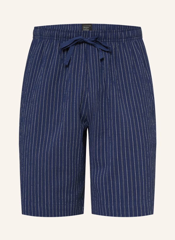 SCHIESSER Lounge šortky MIX + RELAX TMAVĚ MODRÁ / BÍLÁ