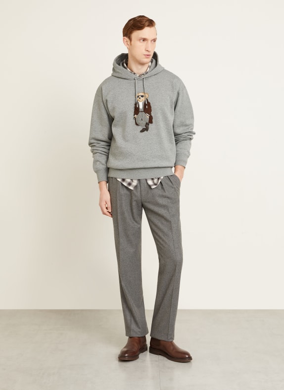 RALPH LAUREN PURPLE LABEL hoodie GRIJS / MARRON FONCÉ