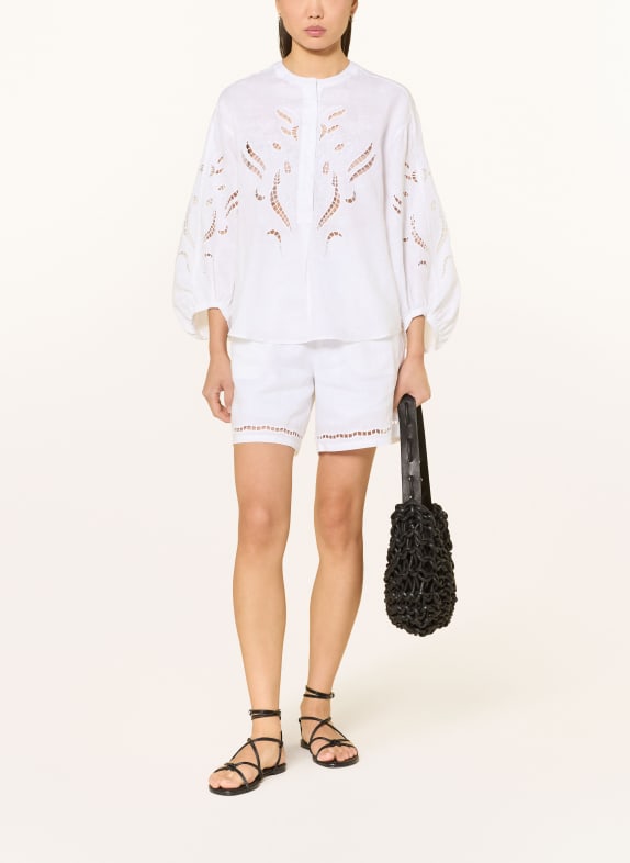 darling harbour Blouse met opengewerkte kant WHITE