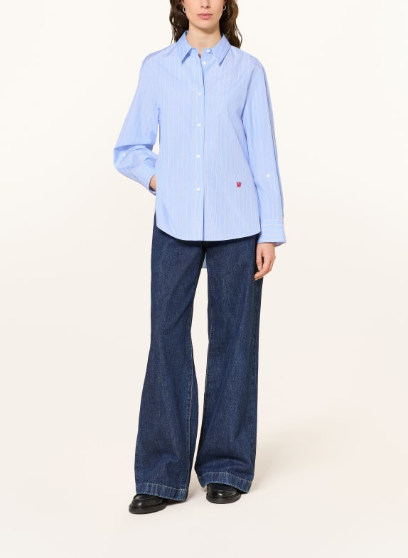 windsor. overhemdblouse LICHTBLAUW / ROOD / WIT