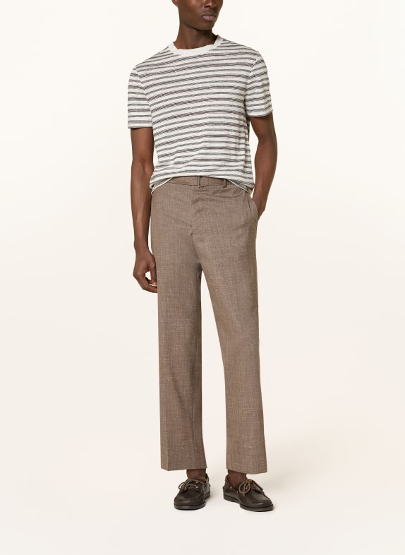 A.P.C. T-shirt RAY van linnen ECRU / ZWART