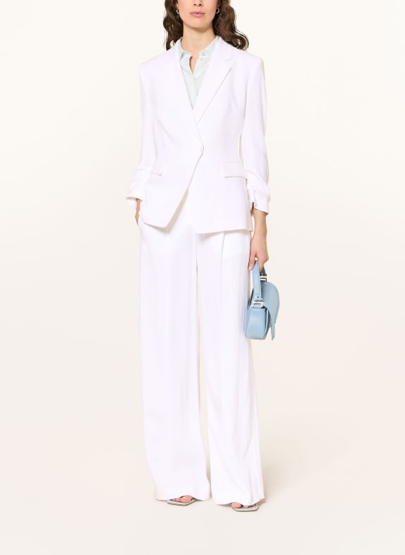 BOSS Marlene-broek TIANA met linnen WIT