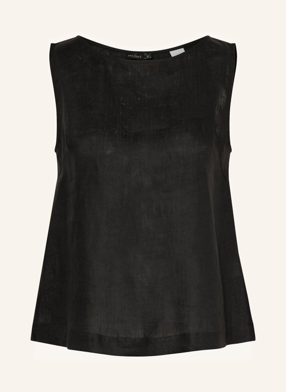 van Laack Bluzka z lnu VL-TAE-BR CZARNY