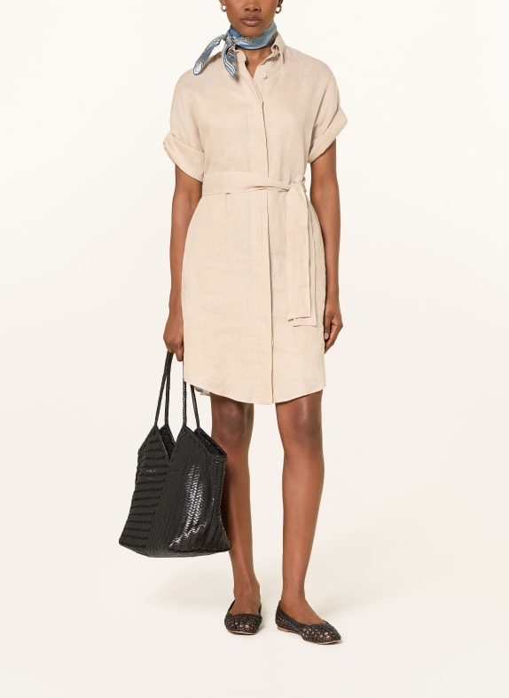 van Laack Hemdblusenkleid VL-KAILYN-BRLV aus Leinen HELLBRAUN