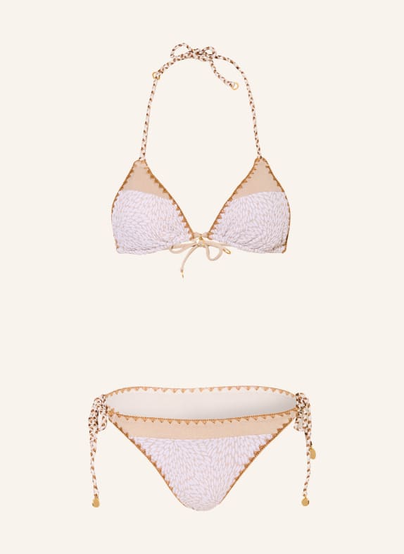 BANANA MOON COUTURE Triangel-Bikini BOSCOBLIKA AVEL mit Glitzergarn CREME / CAMEL