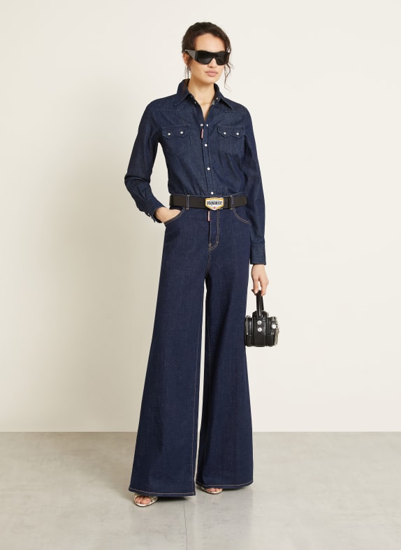 DSQUARED2 Jeansblouse WESTERN DONKERBLAUW