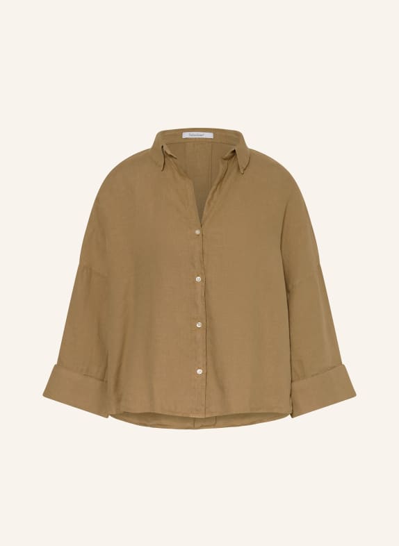 Soluzione Leinenbluse HELLBRAUN