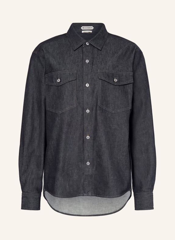 JW ANDERSON Oversized-Jeansbluse DUNKELBLAU