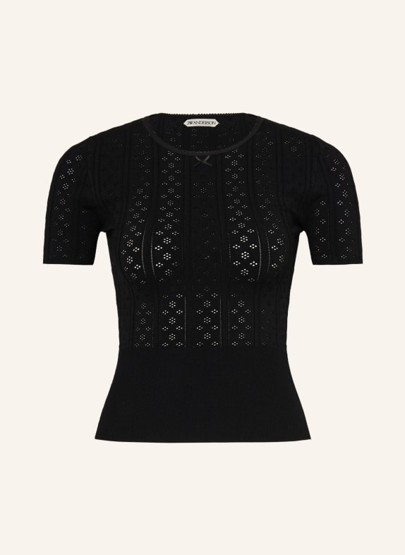 JW ANDERSON pletené tričko ČERNÁ