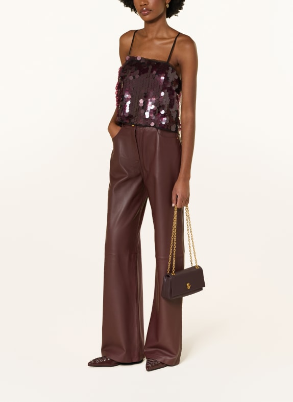 MARC JACOBS Torba na ramię THE DUAL CHAIN MINI BAG CIEMNOBRĄZOWY