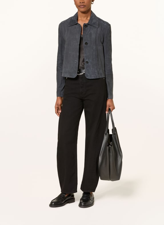 ARMA leren jas DONKERGRIJS