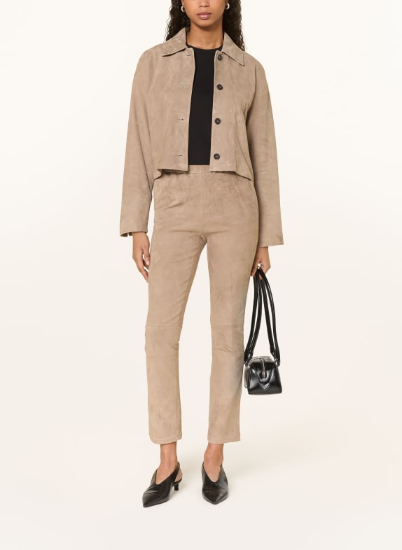 ARMA Leren broek KAMILLA TAUPE