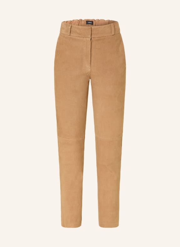 ARMA Kožené kalhoty JEN SVĚTLE HNĚDÁ