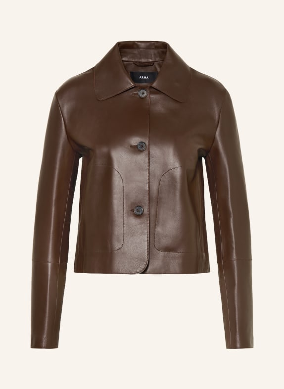 ARMA kožená bunda HNĚDÁ