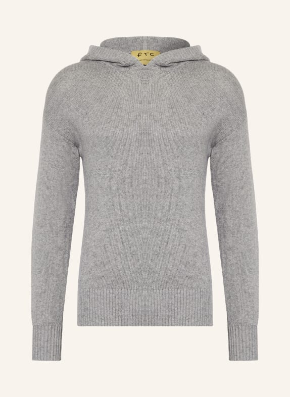 FTC CASHMERE Strick-Hoodiemit Cashmere GRAU