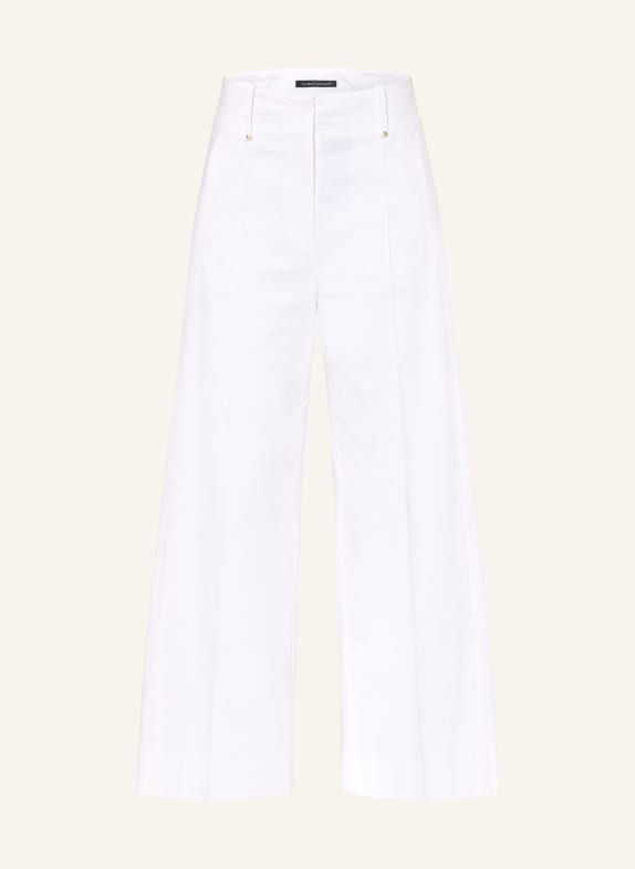 LUISA CERANO Spodnie z materiału typu marlene BIAŁY