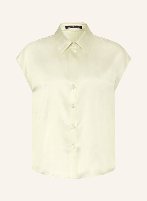LUISA CERANO Hedvábná košile SVĚTLE ZELENÁ