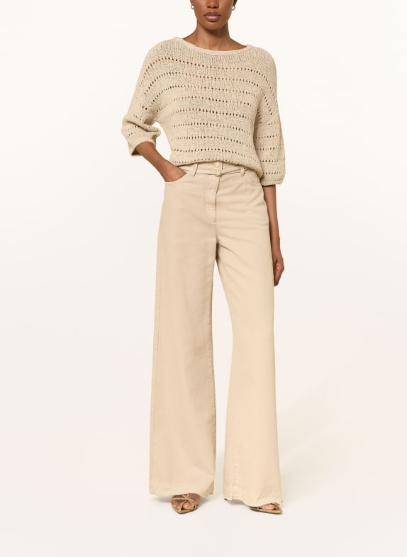 LUISA CERANO Wide Leg Jeans 7272 sand new old dyed