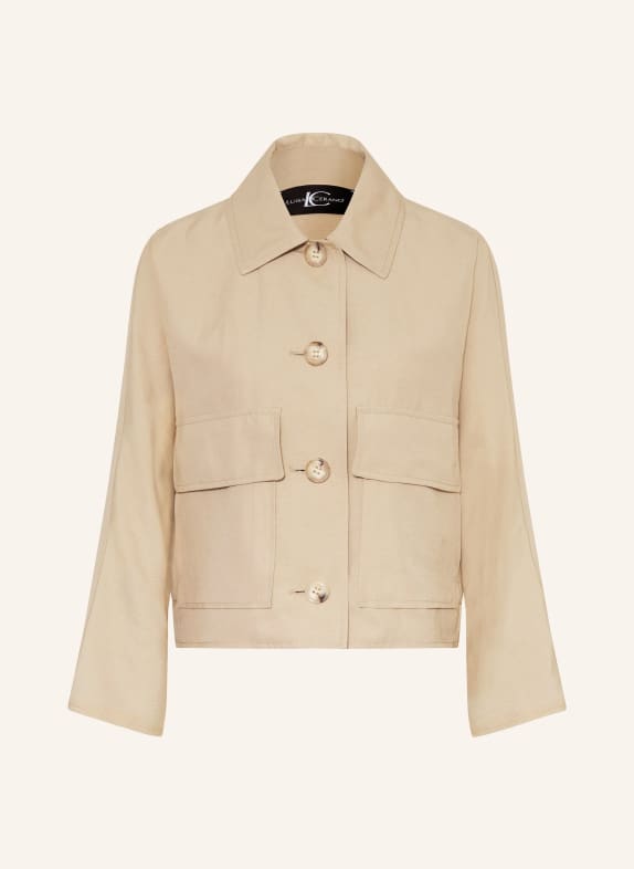 LUISA CERANO Boxy jacket with linen BEIGE