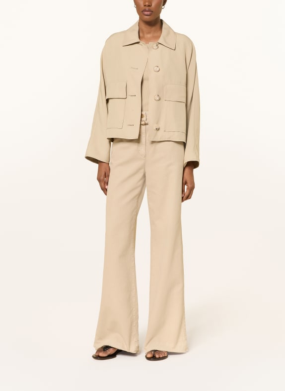 LUISA CERANO Kastjas met linnen BEIGE