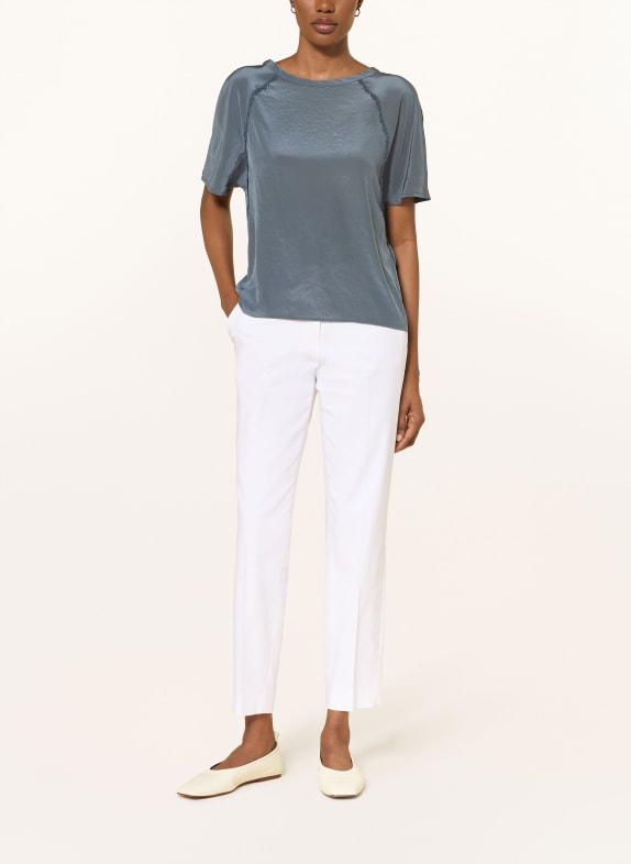 LUISA CERANO Blouse van gemengde materialen DONKERBLAUW