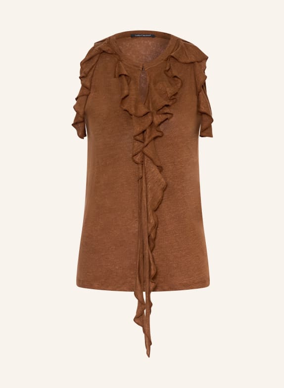 LUISA CERANO Blouse met volants BRUIN