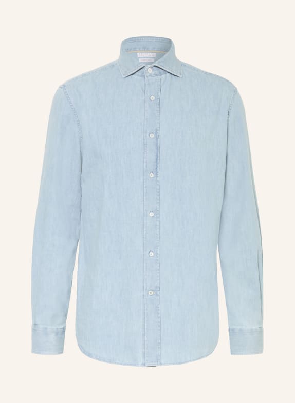 BRUNELLO CUCINELLI Jeanshemd Comfort Fit HELLBLAU